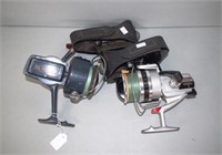 Two various metal fishing reels