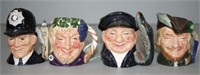 Four various Royal Doulton character jugs