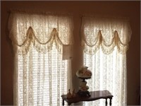 Pair of Lace Window Treatments