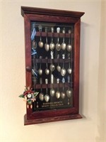 Spoon Collection in Wooden Wall