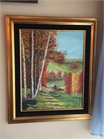 J L Bynum Signed Framed Oil on Canvas