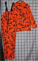 Thermal Insulated Hunting Suit, Orange Camo 2XL