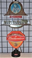 2 Lighted Plastic Budweiser Signs, Clydesdales