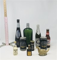 collection of liquor bottles