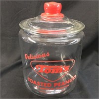 VINTAGE TOM’S TOASTED PEANUTS COUNTER JAR