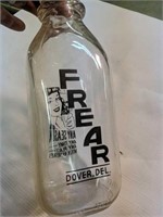 Frear One Quart Milk Bottle Dover Delaware