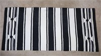 Black/White/Grey Area Rug, Hand Woven in India