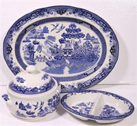 Blue WILLOW China Collection By CHURCHILL, England