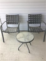 Patio chairs and table