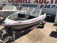 1989 Maxum 16’ boat with trailer