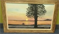 Framed Painting Local Artist Oil On Canvas