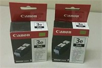 2 Unused Boxes Canon 3e Black Ink