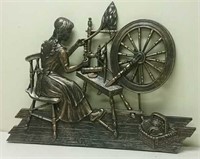 Lady at a Spinning Wheel - Wall Decor