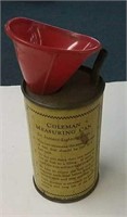 Coleman Measuring Can For Instant Lighting Irons