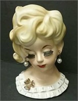 Vintage Napcoware Lady Head Vase Gorgeous Blonde