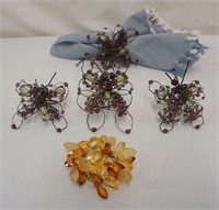 Lot of Beaded Wire Napkin Rings