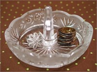 Crystal Ring Holder with Rings