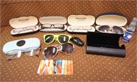 Lot of Eyeglasses Sunglasses Cases Cleaner Prada