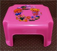 Bright Pink Plastic Child's Step Stool Seat