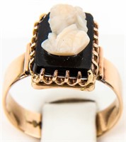 Jewelry 14kt Yellow Gold Cameo Cocktail Ring