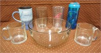 Mixed Lot of Glassware Tumblers Bowl Insulated Cup