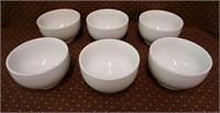 Lot of 6 White Home Porcelain Bowls