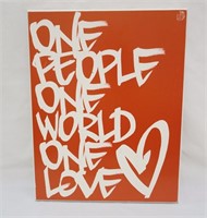 One People One World One Love Wall Plaque