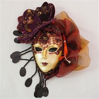 Highly Decorated Resin Mardi Gras Face Mask