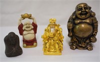 Lot of 4 Feng Shui Buddha Religious Figurines