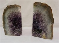Pair of Natural Amethyst Geodes
