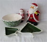 Holiday Cookie Jar, Bowl and Candy Dishes