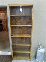 Oak cabinet, 80" tall, 29" wide, 12" deep,