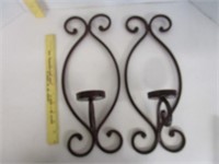 Wrought iron wall sconces