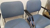 Set Of 2 Blue office Chairs