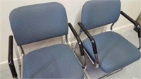 Set Of 2 Blue office Chairs