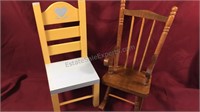 2 Wood Doll Chairs - Perfect for 18" Doll