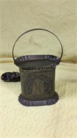 Punched tin scented wax melt burner