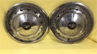 Pair of 1957 Chevy nomad hubcaps