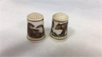 Franklin mint thimbles baby animals of the world