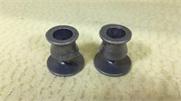 Pair of 2 inch vintage candlesticks pewter