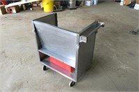 27" S/S portable dish cart