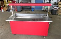 5' refrigerated portable cold table with sneeze