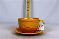 CAPPUCCINO CUP AND SAUCER - BUTTERNUT
