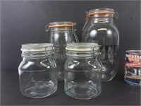 4 bocaux en verre - Glass jars