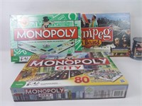 2 jeux de société Monopoly et 1 Winnipeg on Board