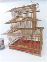Cage à oiseau en bois - Wooden bird cage
