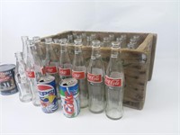 Caisse en bois Coca-Cola+ 35 bouteilles en verre +