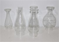 (6) 8" & 9" GLASS CHIMNEYS