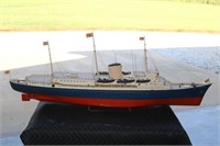 Britannia wooden model boat approx 48 inches long