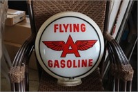 Flying A gasoline globe bracket marked GILL